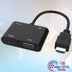 Convertisseur HDMI  HDMI + VGA / HDTV