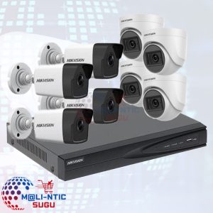 Kit de Vidéosurveillance HIKVISION 8 Caméras + NVR – IP POE