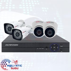 Kit de Vidéosurveillance OSCARVISION  4 Caméras + DVR – Analogique