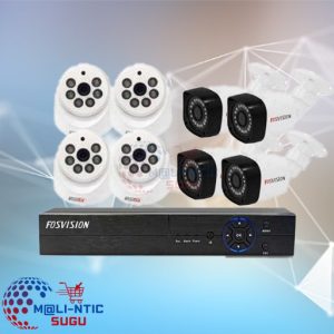 Kit de Vidéosurveillance FOSVISION  8 Caméras + DVR – Analogique – 4MP